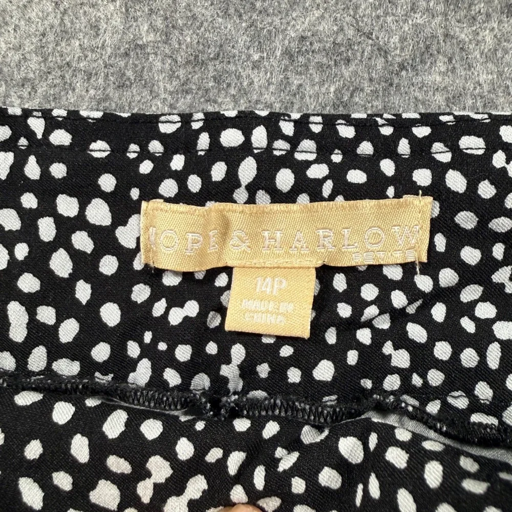 Hope & Harlow Skort Women 14P Black White Polka Dot Excellent Mini Active